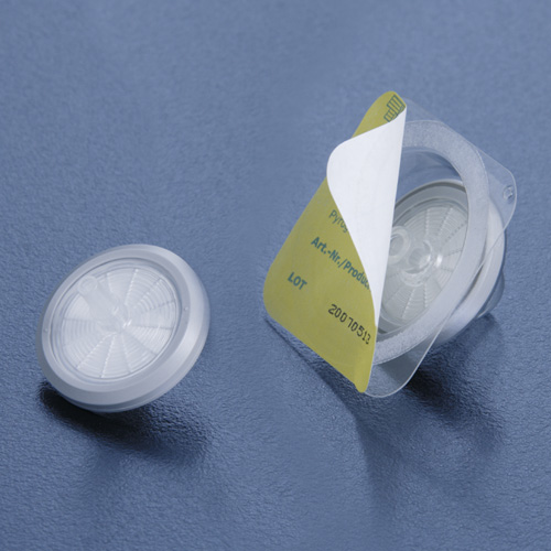 Filtros de pirinola de 0.22 micras de 33 mm diametro, estéril y con envoltura individual